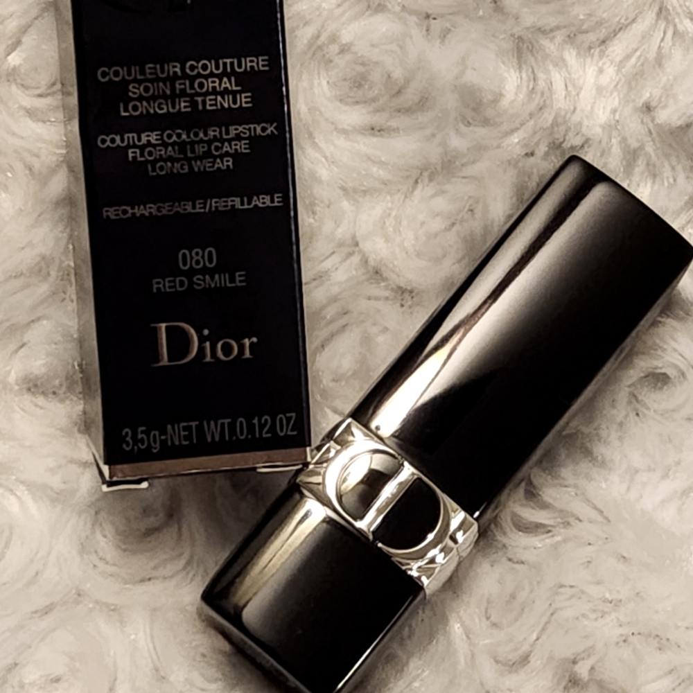 DIOR ROUGE 080 REFILLABLE LIPSTICKS RED SATIN